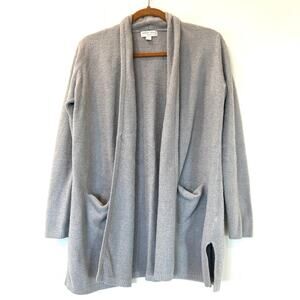 Barefoot Dreams Cozy Chic Lite Essential Long Cardigan Dove Gray Large Style 428